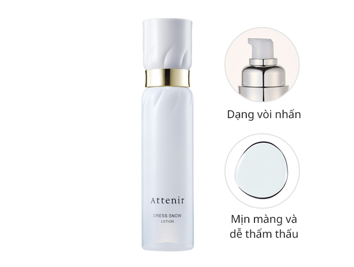 Nước Cân Bằng Ẩm và Dưỡng Sáng 150ml Attenir Dress Snow